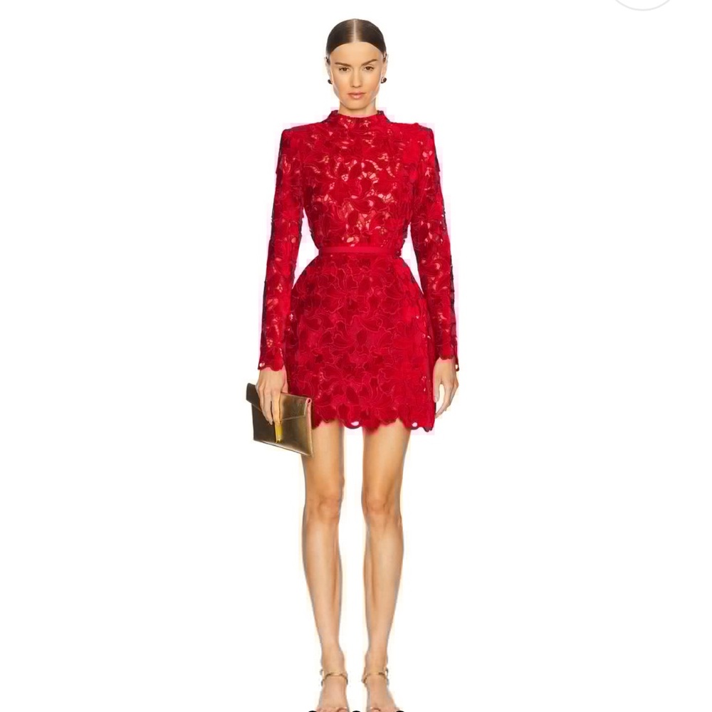 Nadine Merabi Lydia Mini Dress Red